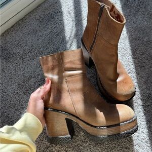 Vintage Platform Ankle Boots